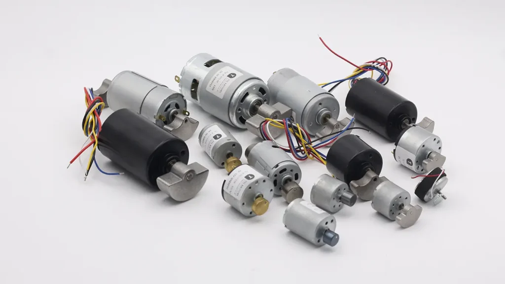 High-force DC vibration motors (ERM) in various sizes, featuring both brushed and brushless versions with customizable eccentric weights for industrial and consumer applications