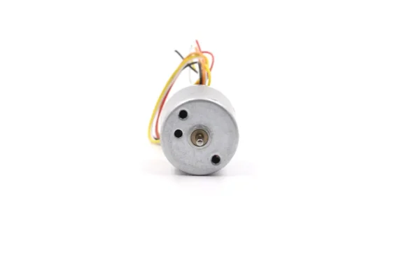 Front flange view of 2430 micro BLDC motor showing M3 mounting holes