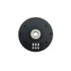 Direct rear view of the brushless motor showing peripheral mounting holes and center rotor.