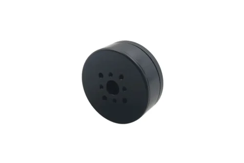 Front isometric view of TSL-GB2806 brushless gimbal motor in a sleek black anodized aluminum enclosure