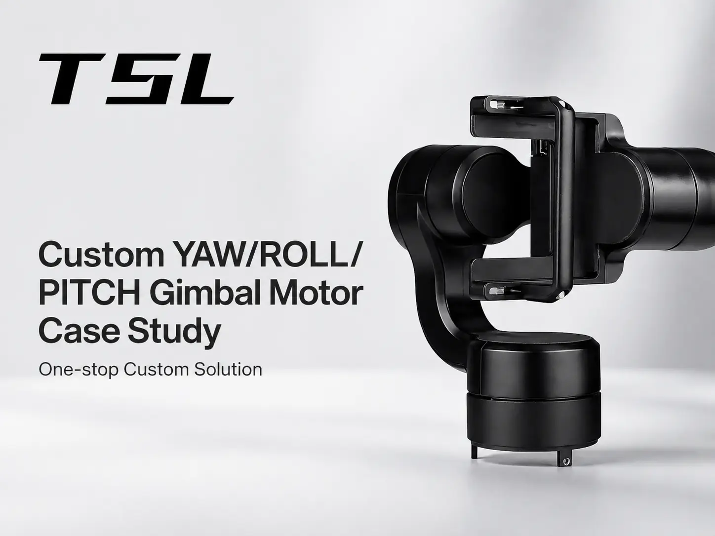 Custom YAW/ROLL/PITCH gimbal motor case study for professional stabilizers
