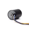 high efficiency inrunner brushless motor 2838 Rear perspective of the inrunner brushless motor focusing on the internal rotor housing structure and lead wires