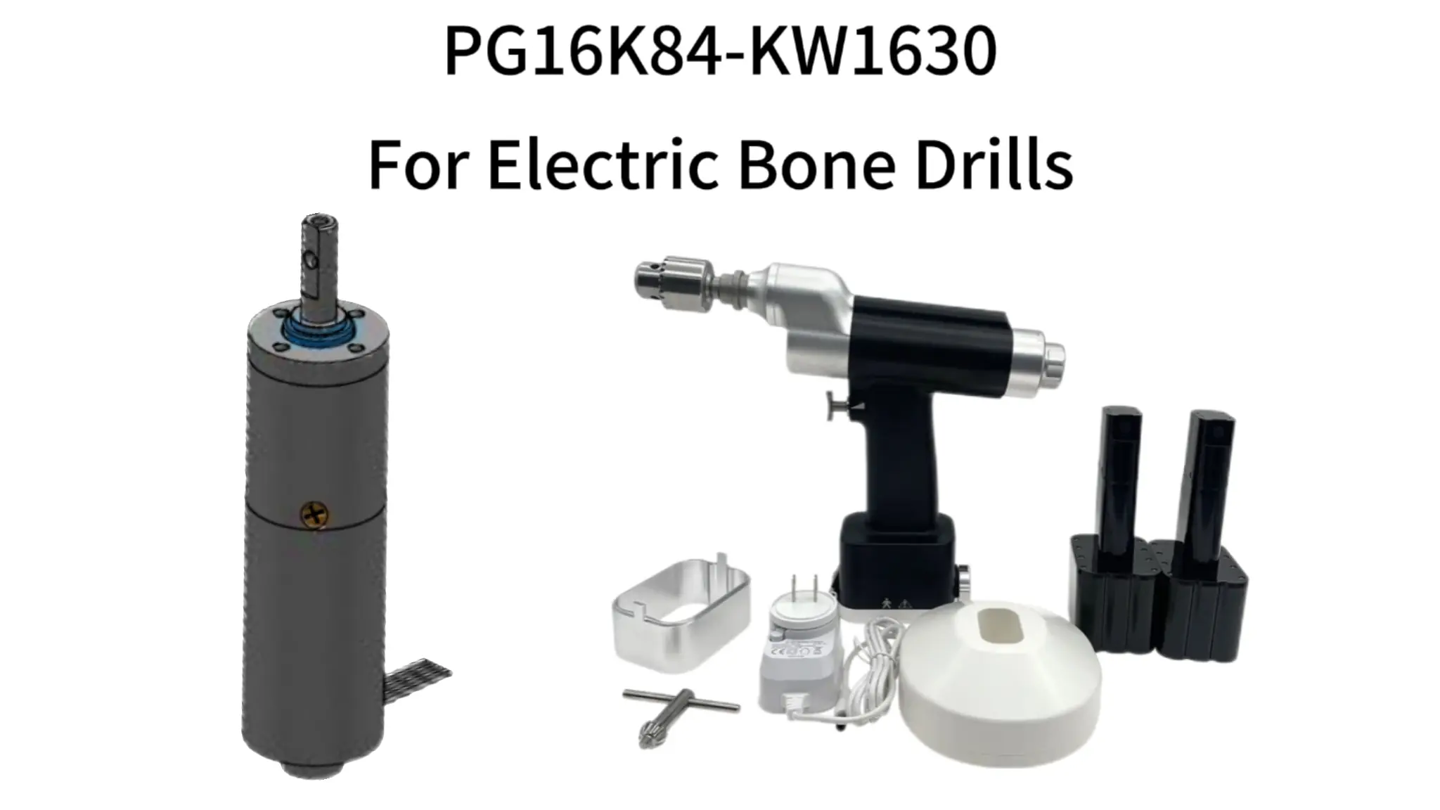 PG16K84-KW1630 16mm coreless brushless geared motor with all-steel planetary gearbox for electric bone drills