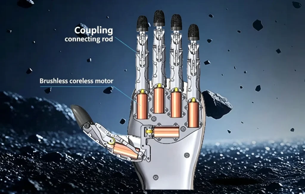 robotic hands and brushless coreless motor