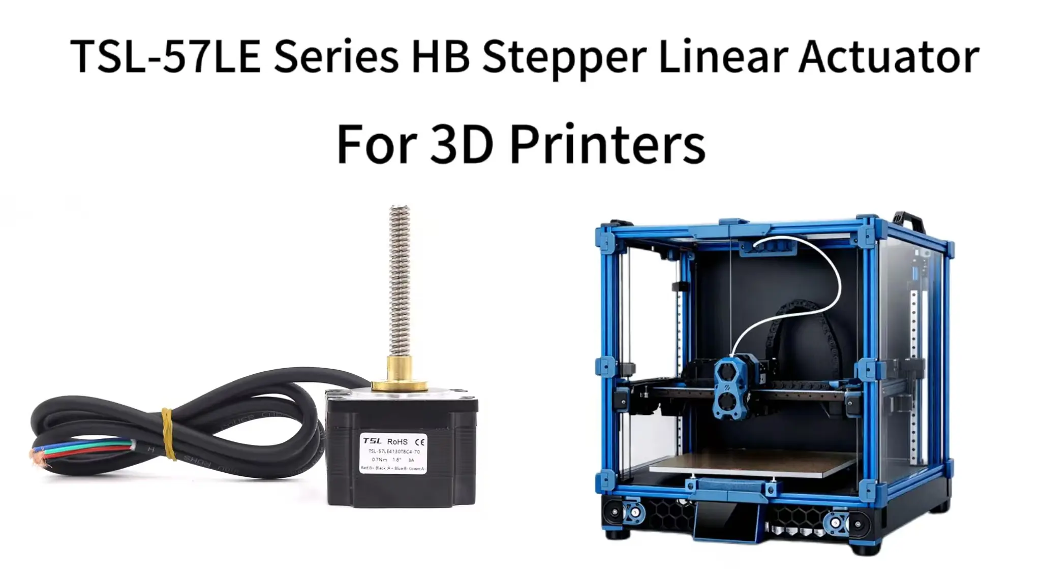 TSL-57LE series NEMA 23 integrated lead screw hybrid stepper motor for high-precision 3D printer Z-axis control
