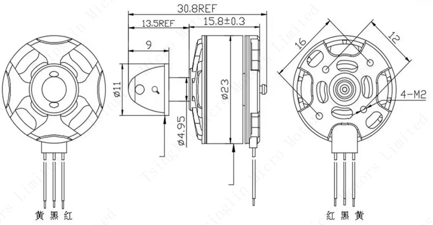 tsl bldc 1806 drone motor dimensions Technical dimensions and datasheet drawing of TSL-BLDC-1806 2280KV brushless drone motor