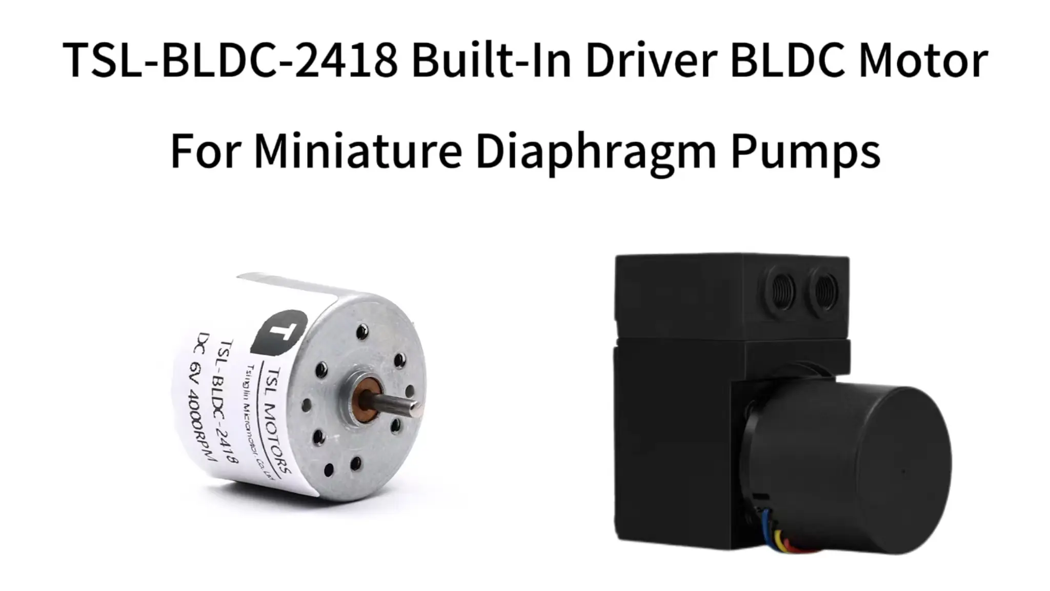 TSL-BLDC-2418 24mm miniature brushless DC motor with built-in driver for diaphragm pump applications