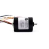 tsl bldc 2838 low voltage brushless dc motor full view Full perspective studio shot of the TSL-BLDC-2838 low voltage brushless DC motor with extended ribbon cables