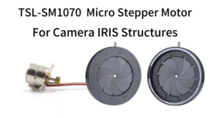 TSL-SM1070 miniature geared permanent magnet stepper motor for camera iris and aperture blade control