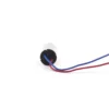 Rear view of 1020 coreless motor focusing on the black plastic end cap and secure wire outlets