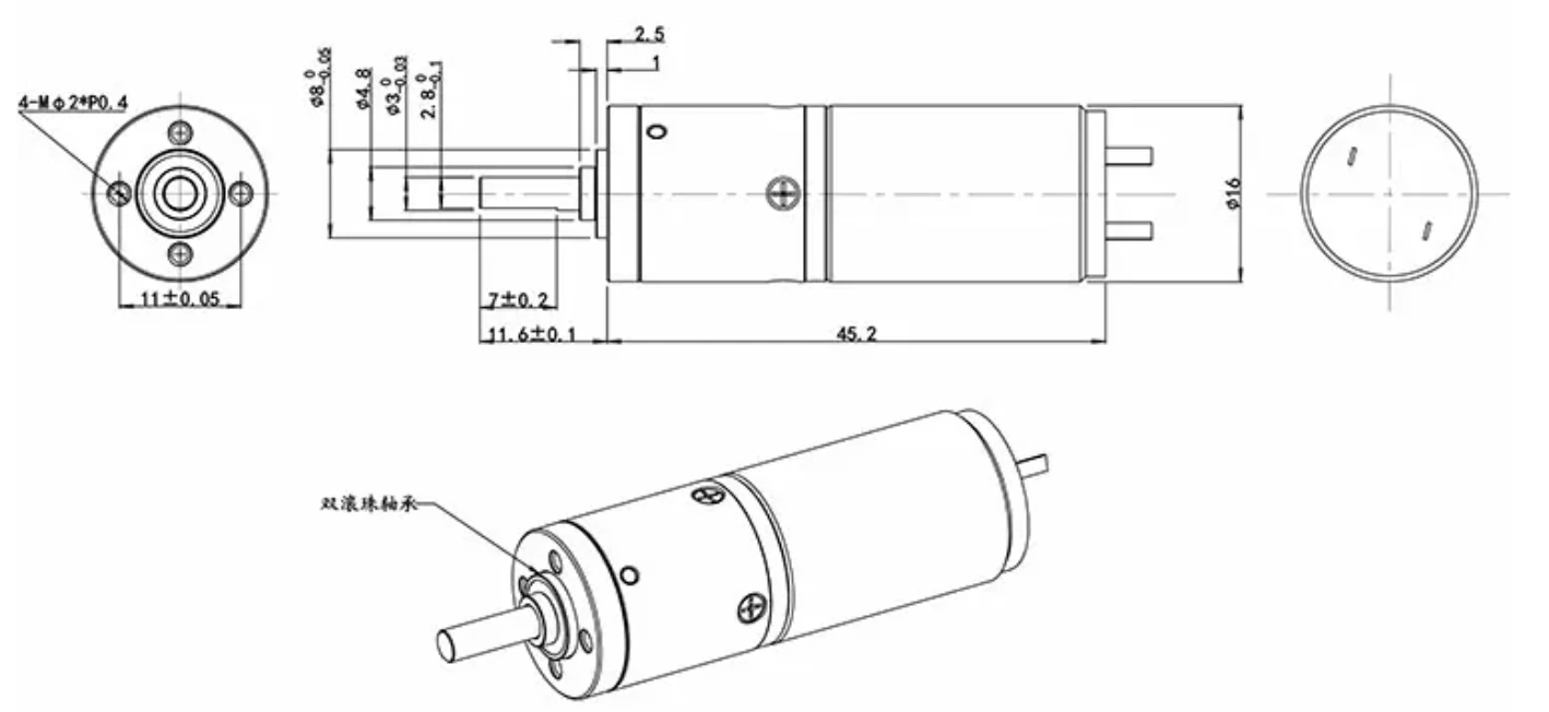 16mm coreless brushed planetary gear motor tsl pg16 ks1625 drawing 16mm coreless brushed planetary gear motor tsl pg16 ks1625 drawing
