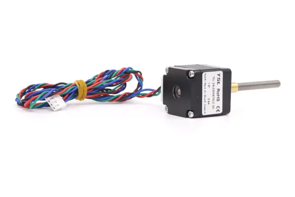 28mm linear stepper motor rear view Rear view of NEMA 11 linear screw stepper motor showing back shaft design
