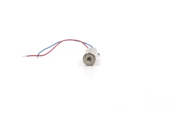 6mm coreless motor front view shaft Front view of 6mm coreless motor focusing on the 0.8mm miniature output shaft