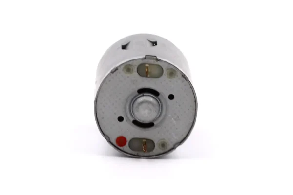 Rear view of a 6V 12V 24V small DC vibrating motor showing terminals