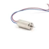 TSL 716 coreless motor with 7mm diameter and 16mm body length showing the front shaft and wiring