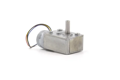 TSL-GW4632-25SM 12V DC micro worm drive stepper motor with rugged metal gearbox