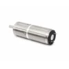 coreless brushed dc motor 16mm gearbox rear Rear view of 16mm planetary gear motor with coreless brushed DC motor terminals and QC passed sticker