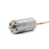 dc geared brushless motor front view Front-facing perspective of a compact DC geared brushless motor showing mounting holes