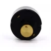 dual shaft erm vibration motor back cap Rear insulating end cap of a dual shaft ERM vibration motor showcasing soldering terminals