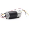 eccentric metal spur gearbox brushless dc gear motor Opposite view of the TSL-JGB37-BL3650 brushless DC gear motor illustrating the off-center gear box housing