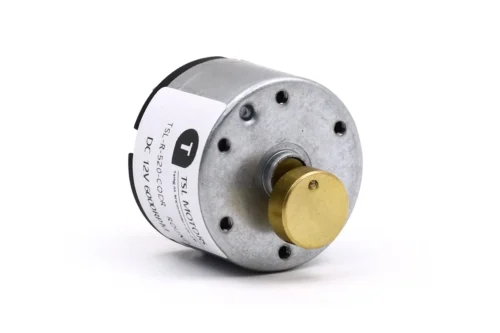 TSL-R-520-CODR 12V ERM vibration motor with dual copper eccentric weights and front mounting holes