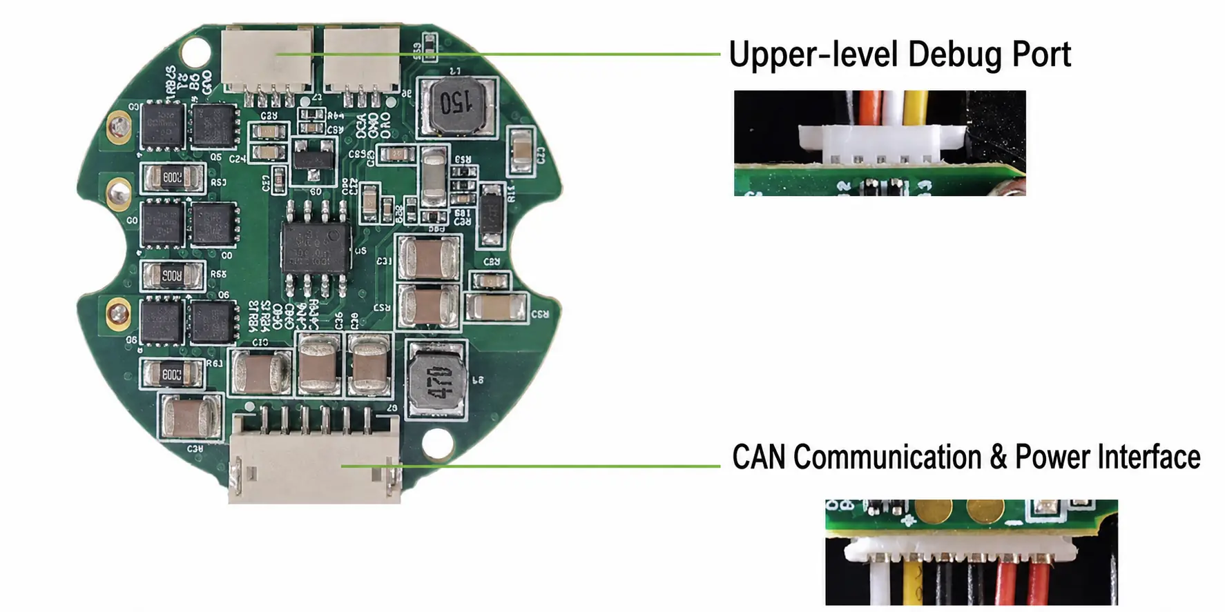 gds34 driver board interface definition guide GDS34 driver board upper-level debug port and CAN communication power interface manual