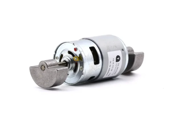 high rpm dc vibrating motor terminals High RPM DC vibrating motor showing power connection terminals and dual shafts