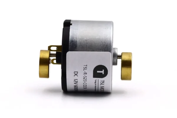 industrial erm vibration motor 6000rpm Side view of TSL industrial ERM vibration motor rated at 12V DC 6000RPM