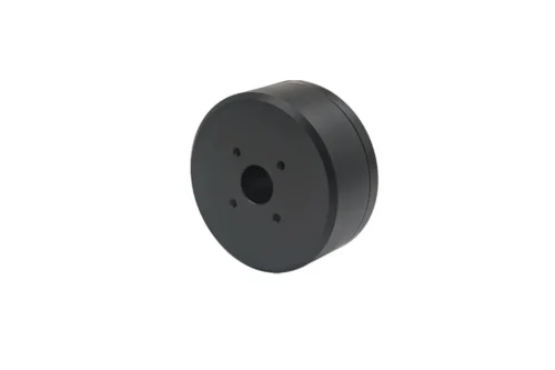 Large aperture hollow shaft motor preventing slip ring and cable tangles