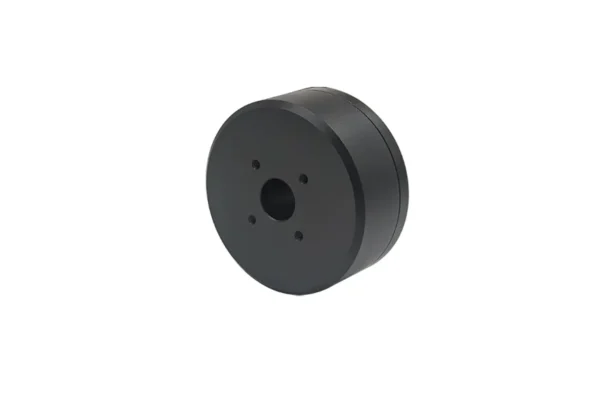 Large aperture hollow shaft motor preventing slip ring and cable tangles