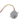 Front face view of a louver motor with dual mounting holes and output shaft
