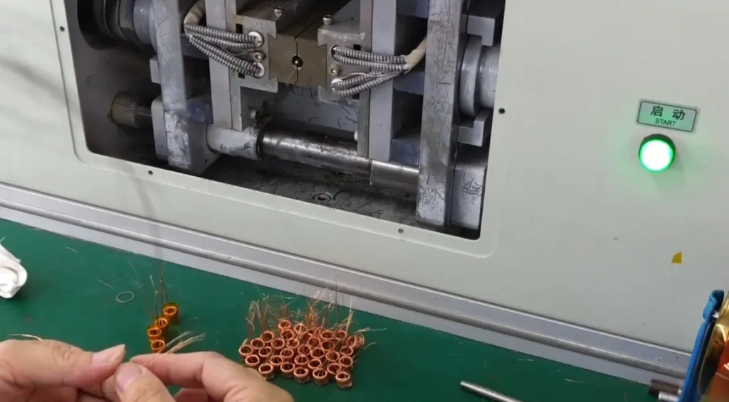 micro motor winding process copper coils