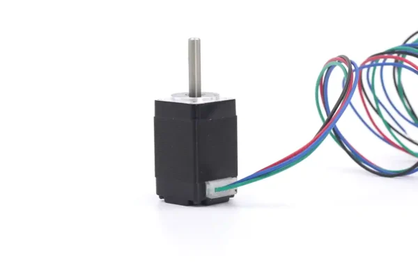 Micro NEMA 8 stepper motor with 4mm diameter D-cut output shaft
