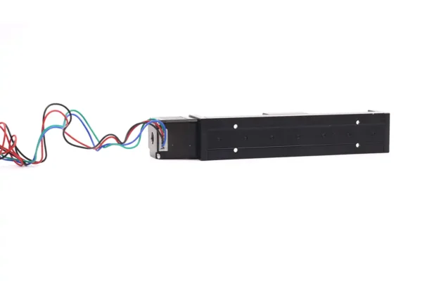 Detachable wire connector on NEMA 11 hybrid stepper motor linear slide