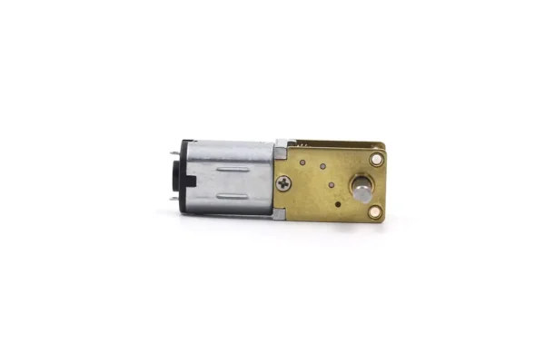 Side profile view of the 12mm miniature N20 brushed DC worm gear motor