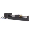 Side view of NEMA 11 hybrid stepper linear slide module with integrated guide rail