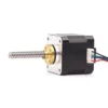 nema 17 linear stepper motor connector port top view Top view of NEMA 17 linear stepper motor showing integrated JST wire connector port