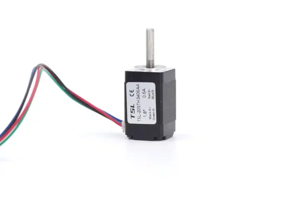 NEMA 8 stepper motor 1.8 degree step angle 0.6A specification label