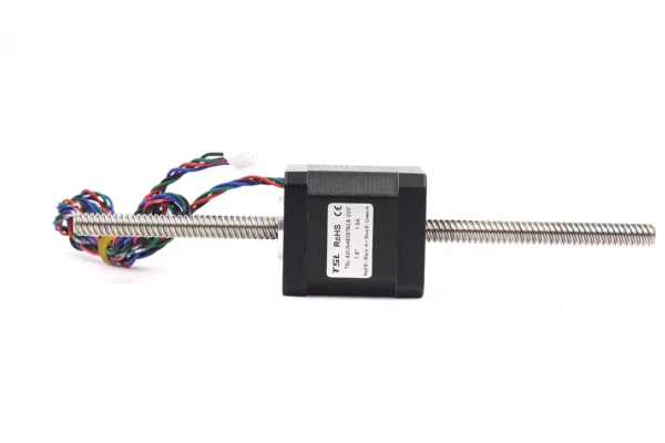 Two NEMA 17 non-captive linear stepper motors with different motor body lengths