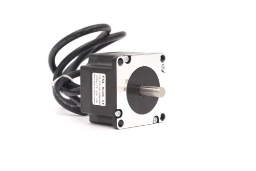 NEMA 23 hybrid stepper motor with 57mm square flange and D-cut output shaft, manufactured by TSL Motor