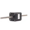 Vertical comparison of two different stack heights for NEMA 17 non-captive stepper motors