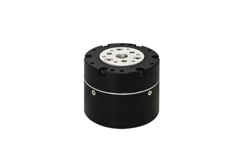 TSL-GIM4315-40 integrated robot joint module featuring a compact black anodized aluminum enclosure and output mounting flange