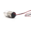 Side view of TSL-GM16-C1629 6v geared DC motor with laser-printed serial number and QC date