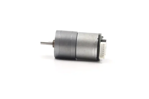 tsl gm25 310 en spur gear dc motor side profile Horizontal side view of TSL-GM25-310-EN high torque DC gear motor with encoder