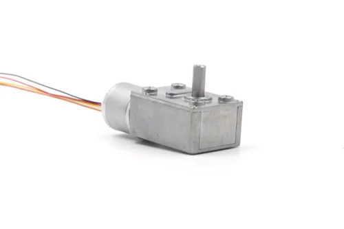 TSL-GW4632-BL2418 right-angle worm gear electric motor with a 6mm D-shaped output shaft