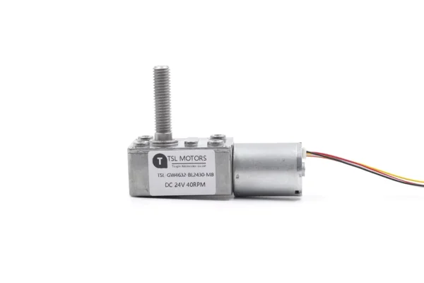 tsl gw4632 bl2430 m8 dc motor with lead screw straight profile Straight side profile of TSL-GW4632 brushless DC motor with lead screw