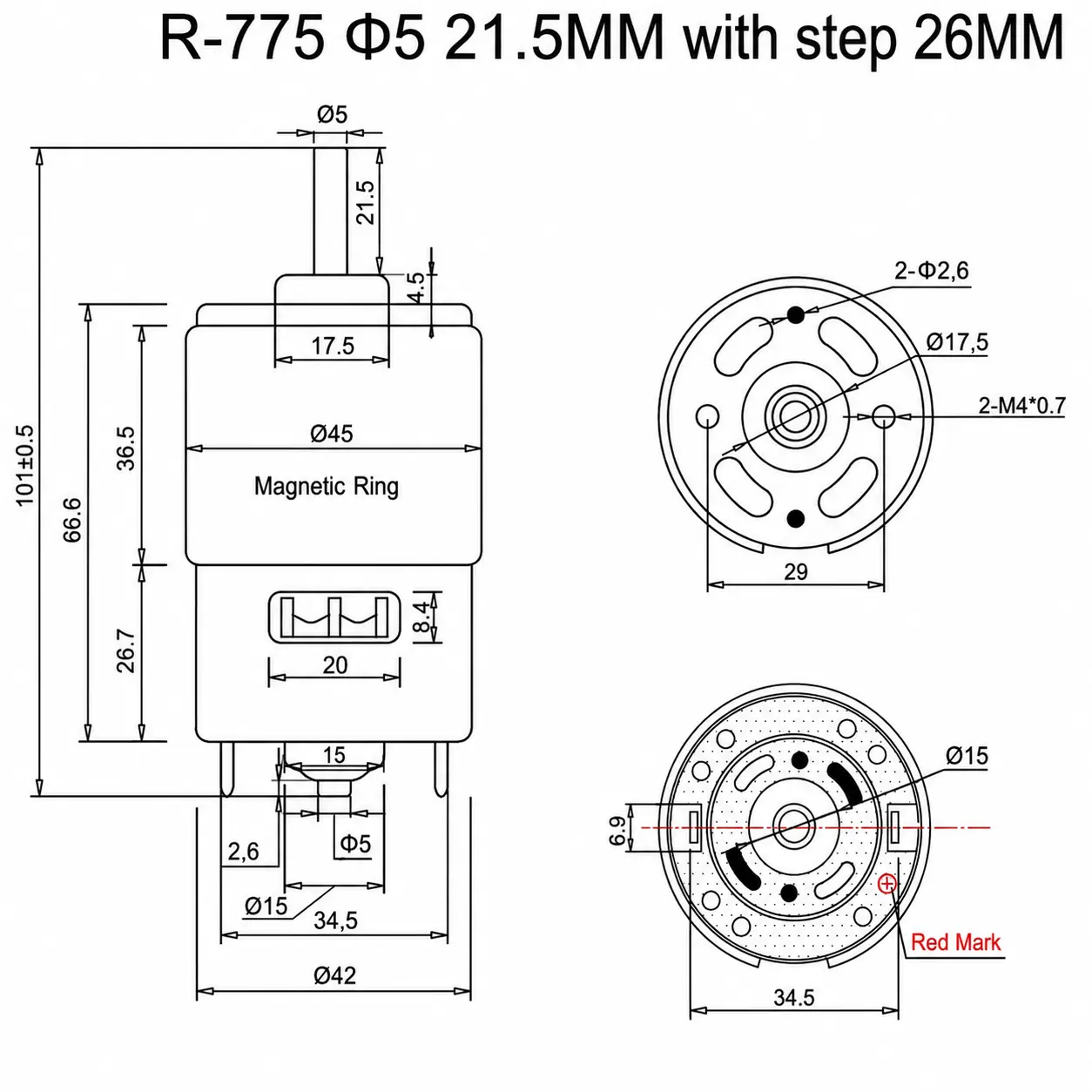 tsl rs 775 dc motor drawing tsl rs 775 dc motor drawing