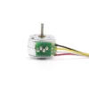 Rear view of 2 phase 4 wire micro stepper motor showing PCB terminal soldering joints