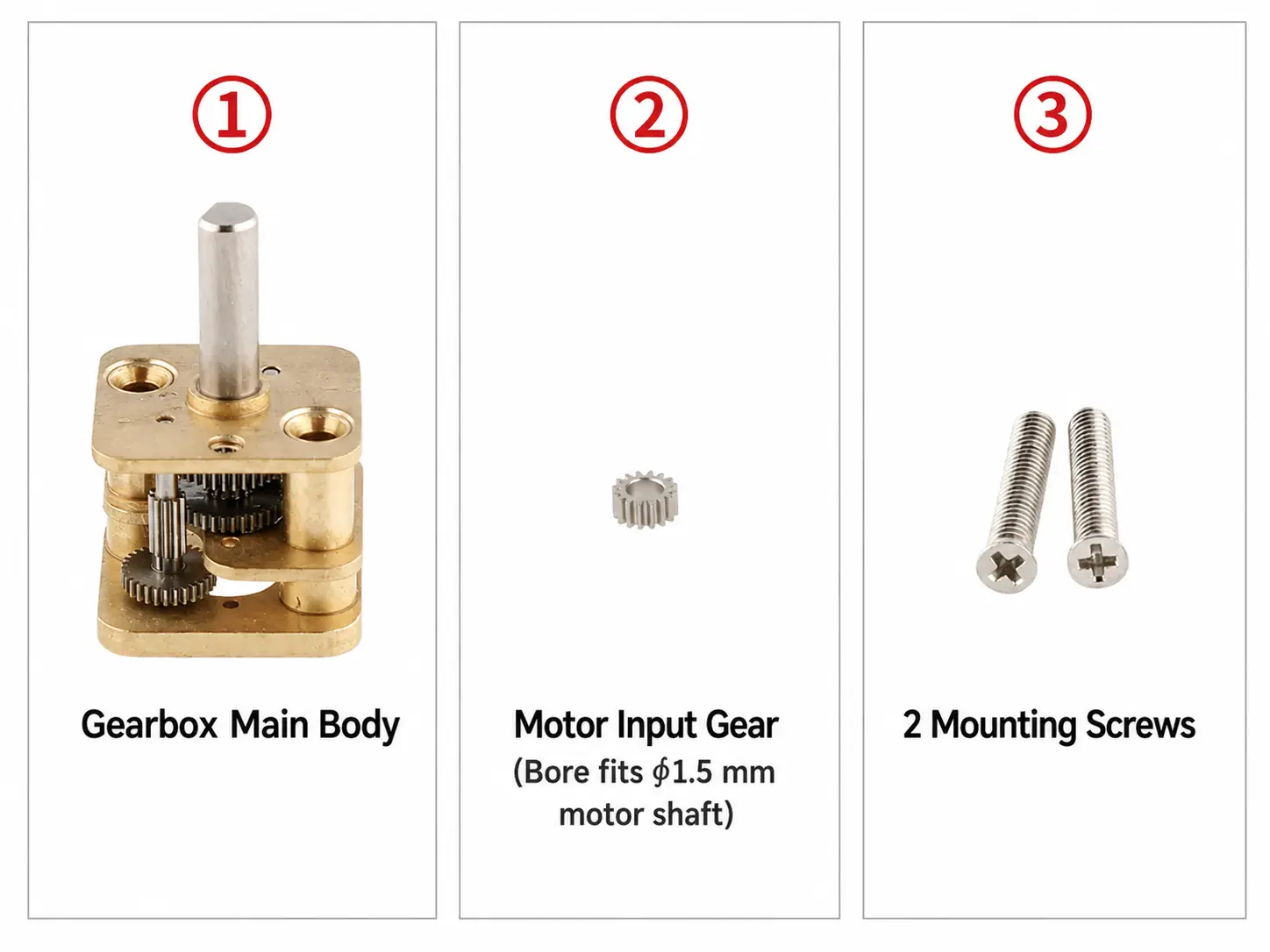 micro spur gearbox package packing list