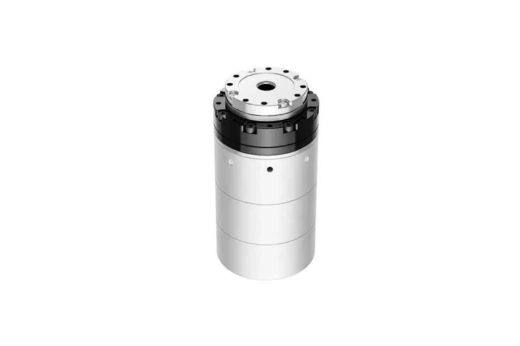 TSL-CRA-RI30-40 integrated 40mm harmonic gear motor and robot joint module showcasing compact cylindrical design and front mounting interface